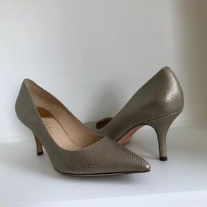 Cole Haan Metallic Taupe Pointed-Toe Pumps